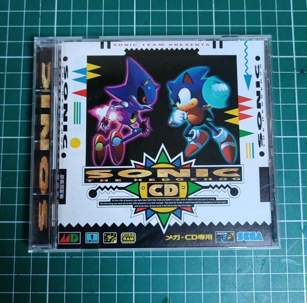 Sonic the Hedge Hog Hedgehog CD Sega Mega CD TBE + Spine Card