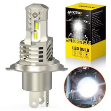 1/2Set H4 COB LED Bulb HID White 360° Hi/Low Beam Motorcycle Headlight 6500K USA