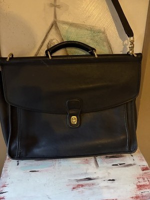 Vintage Coach 5266 Beekman Black Briefcase Bag Made in USA | eBay