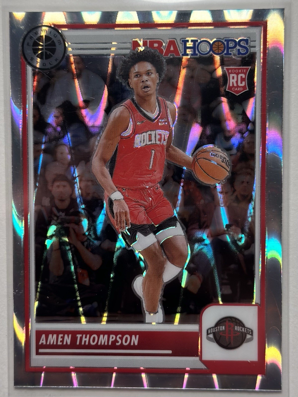 2023-24 Panini Nba Hoops Premium Stock - Amen Thompson #86 Seismic Prizm(RC)