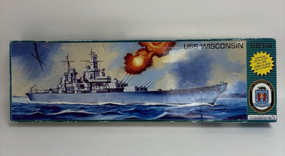 Vintage Modelcraft 1:350 USS Wisconsin 4001 Modellbausatz RAR