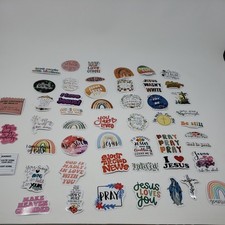 50 Pcs Jesus Christian Stickers Bible Verse Faith Decals for Bottles Laptop