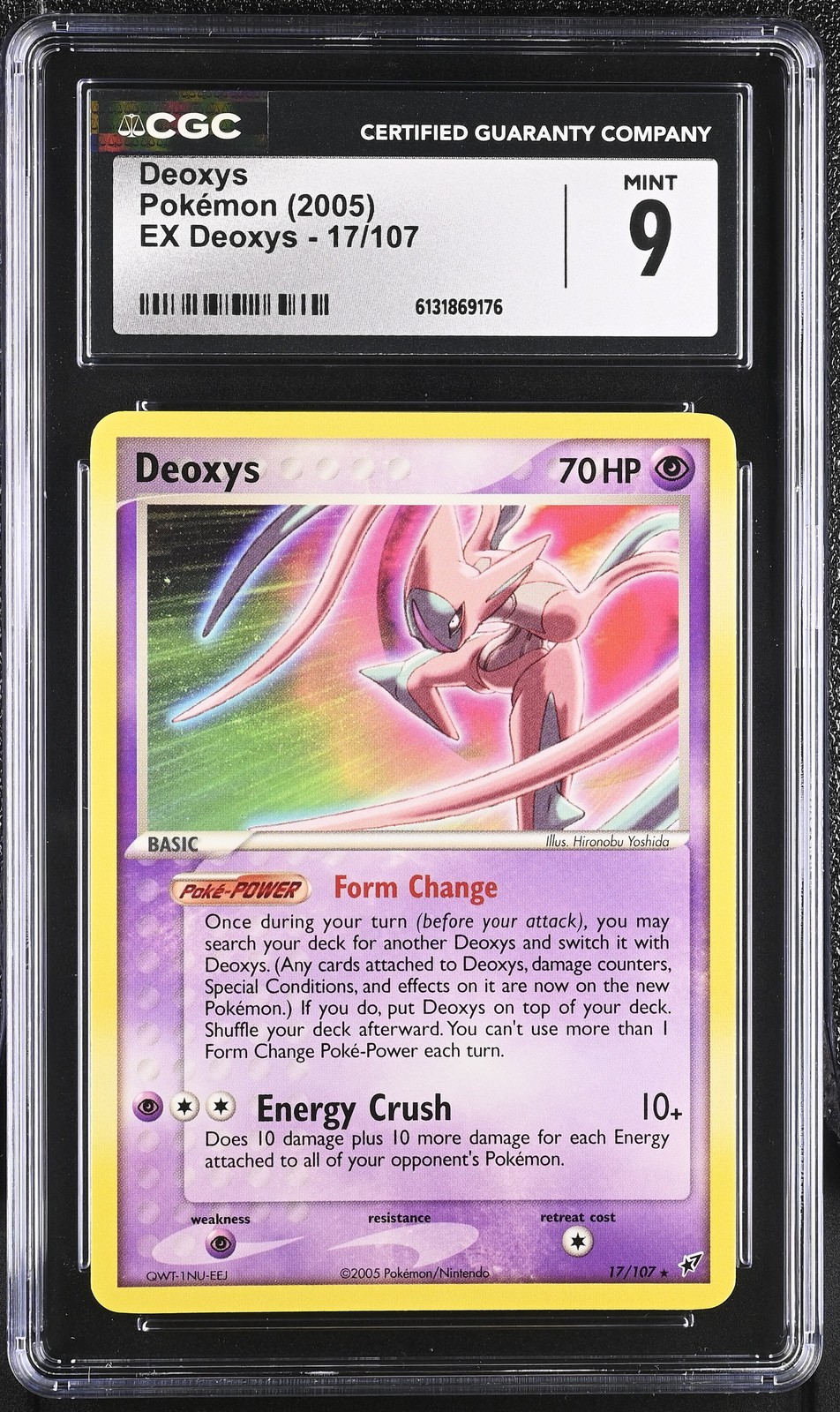 CGC 9 MINT Deoxys 17/107 EX Deoxys Non Holo Pokemon Card