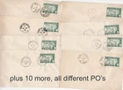 St Lucia Group of 18 matching covers for different village Post Offices