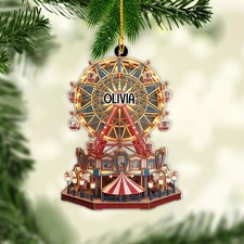 Personalized Ferris Wheel Ornament 2025, Custom Acrylic Christmas Ornament, Ferr