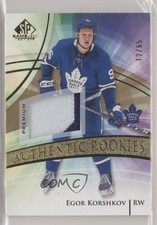 2020-21 SP Game Used Authentic Rookies Gold 12/65 Egor Korshkov #153 Patch 6eg