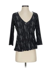 Viereck Women Black 3/4 Sleeve Top S