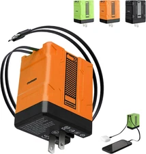 2 in 1 Gan Fast Charger 120W, 2025 New Retractable Scalable Super Fast Charger M