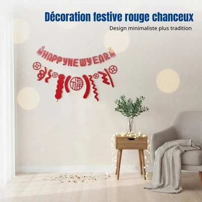Bannière Nouvel An tendance, fanion déco, fête, accessoire photo - Photo 1/4