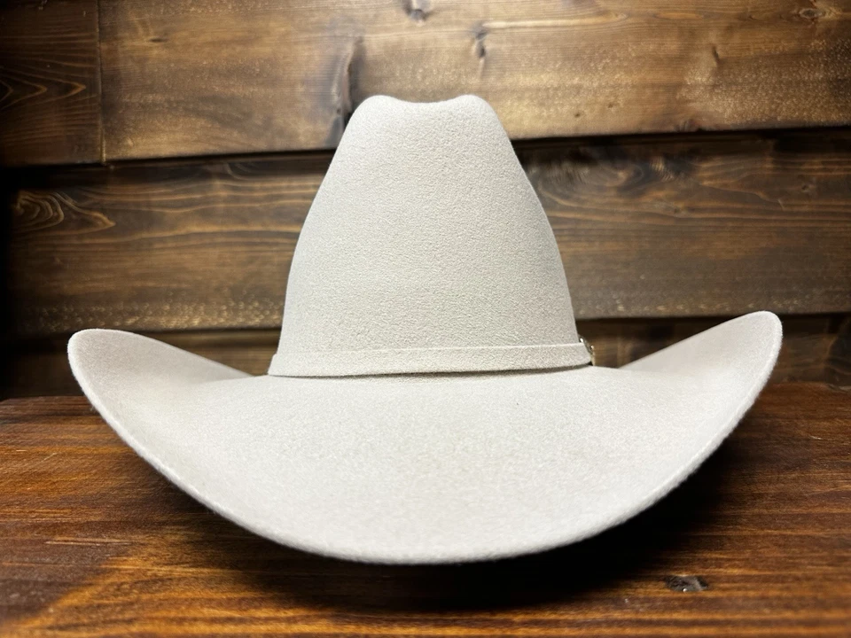 Sombrero Western 100 % fieltro genuino lana fina beige Texas 1115 Foto 3 de 4