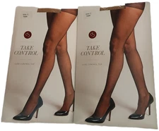 Lot of 2 Dressbarn Take Control Pantyhose Size C Nude Luxe Control Top