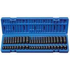 48 Pc. 1/4” Standard and Deep SAE and Metric  Socket Set 9748 GREY PNEUMATIC