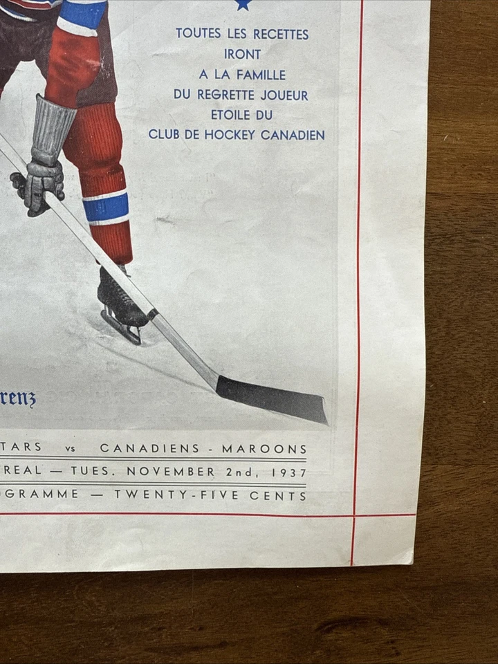 EXTREMELY RARE Vintage 1937 Howie Morenz Memorial Program Montreal Canadiens! - Image 4 of 4