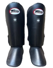 Twins Special Shin Guard Handmade Thailand First Quality Genuine Leather Large