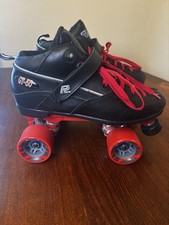 Rock Skates Sure-grip Gt-50 Quad Roller Skates Mens Sz 10 Sg-6888 Blackred