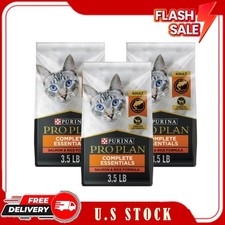 3 Pack Purina Pro Plan Salmon & Rice Adult Dry Cat Food, 3.5 lb Bag 4.68 per pound