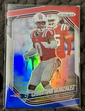 2025 Panini Prizm - Christian Gonzalez #176 Red White & Blue Prizm - PATRIOTS