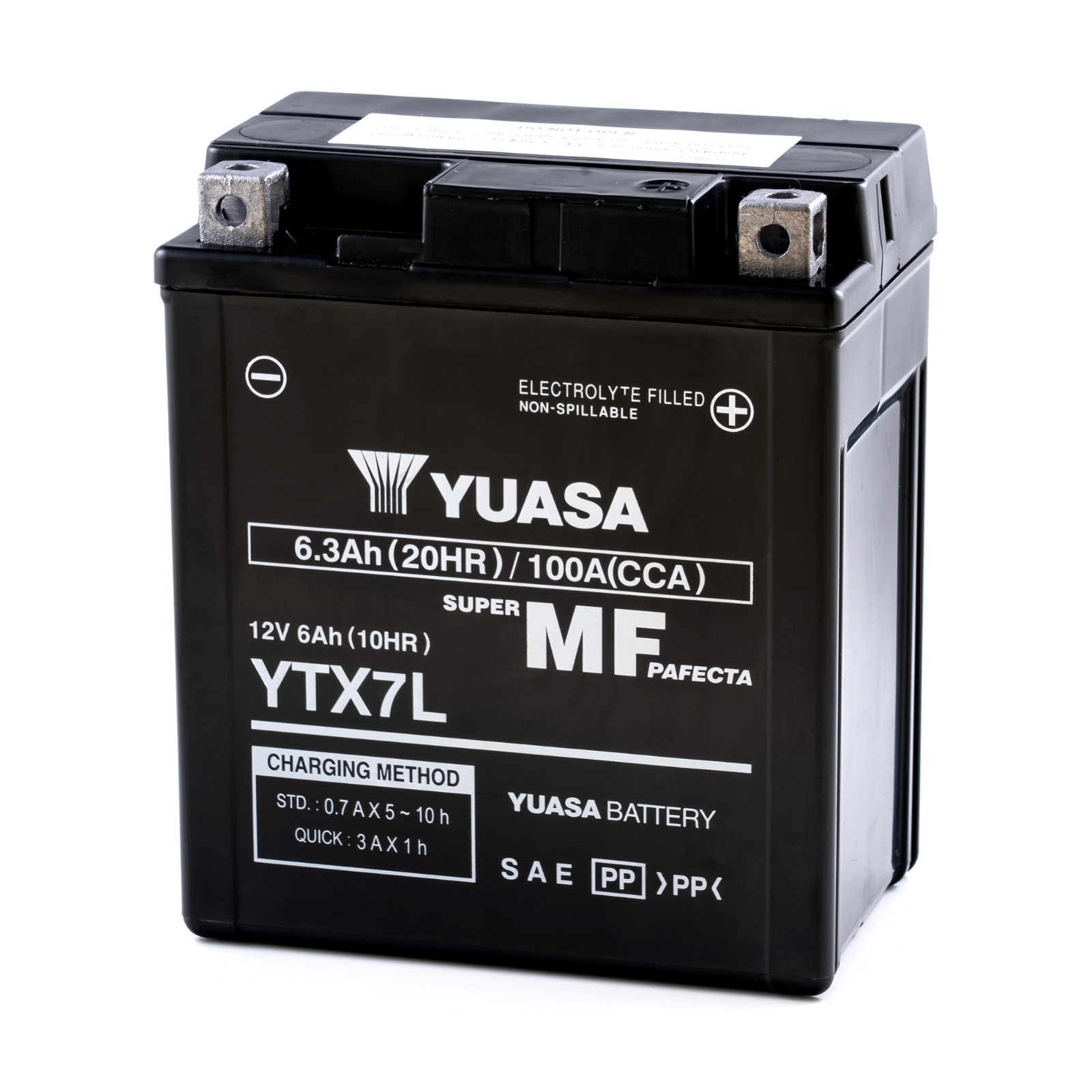 Yuasa Motorcycle Battery YTX7L (WC) 12V Factory Activated MF VRLA Battery