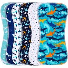 2-in-1 Burp Cloths and Baby Bibs - 6 Pack Large Super Absorbent Soft Cotton B...