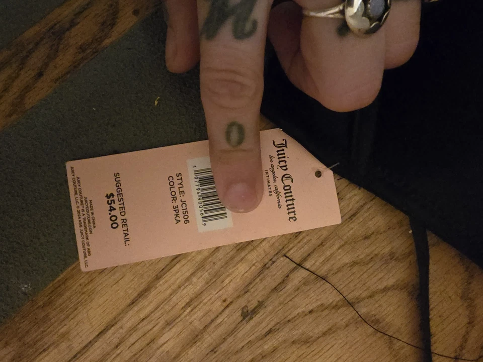 Sujetador Juicy Couture negro satinado 34B Foto 3 de 4