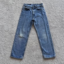 Vintage Levi's 560 Regular Tapered Jean Boys 14 Blue 25x25.5 Made USA Orange Tab