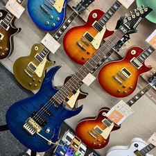 Fernandes FGZ-550S Sustainer Electric Guitar Blue Quilted Top