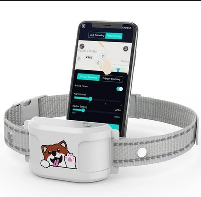 GPS Dog Collar with Wireless Electronic Boundary & Training   No Subscription...