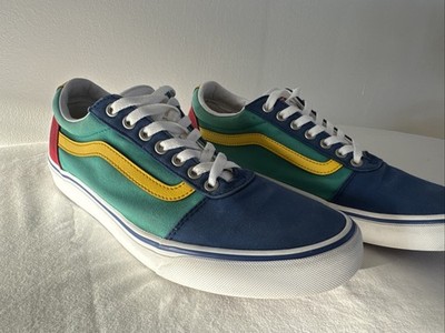 Vans Old Skool Colorblock Sneakers Men s 10.5 Blue Green Yellow Red
