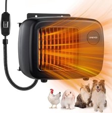 600/300W Dog House Heater with Thermostat, Pet Heater with 6FT anti Chew Cord an