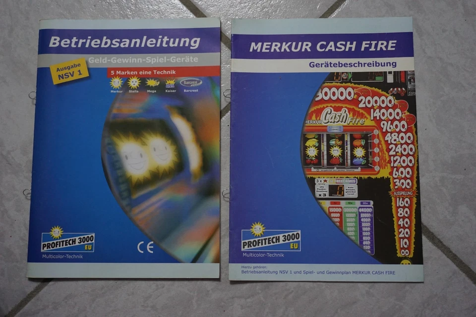 Merkur - CASH FIRE  - Anleitung ADP Geldspielgerät Spielautomat Beschreibung - Bild 1 von 1