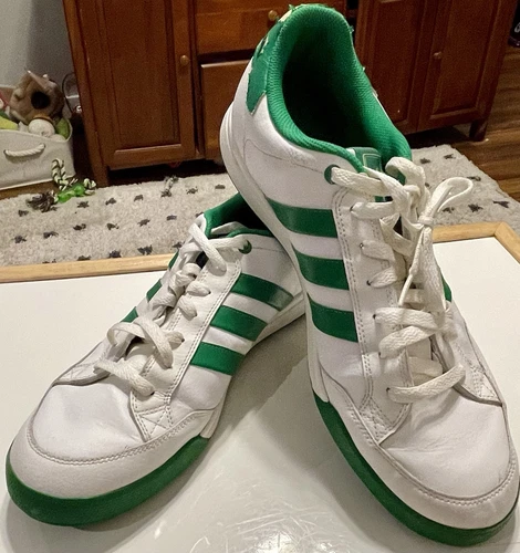 Adidas Oracle Stripes IV Sneakers basse da uomo in pelle taglia 13 verde bianco