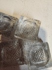 Lot Of 6 Beautiful Vintage Glass Salt Cellar  – GORGEOUS UNIQUE SQUARE DESIGN — photo 7