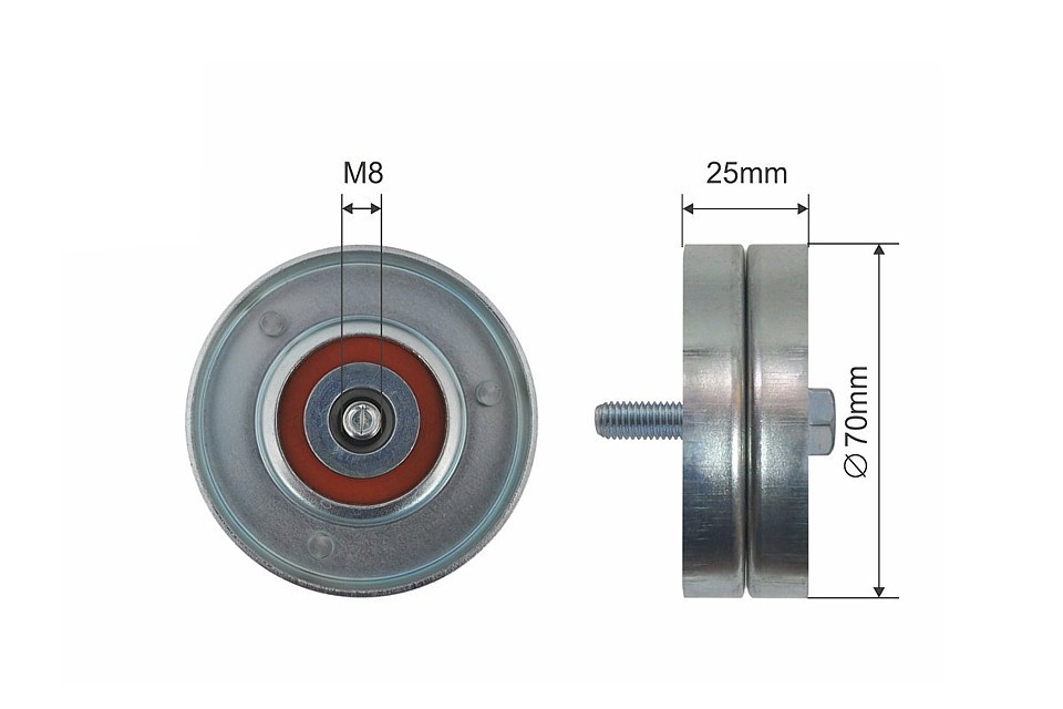 RNK-FT-008 NTY Deflection/Guide Pulley, V-ribbed belt for CITROËN,FIAT,PEUGEOT - Image 12