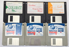 MS Windows Vintage Old DOS 3.5" Disk Software used OEM MIXED Lot Display
