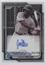2024 Bowman Chrome Prospect Refractor 264/499 Janero Miller #CPA-JM Auto yl0