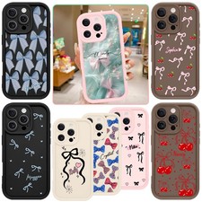 Custom Protective Cover For iPhone 16 Plus 15 12 14 17e Sweet Bowknot Phone Case