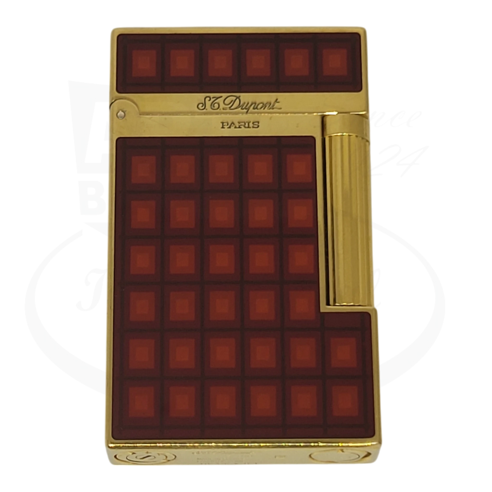 S.T. Dupont Vertigo Ligne 2 lighter in lacquer with a pattern of squares