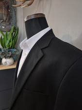      Chaps Mens Wool Sports Coat 46L Black 2 Button
