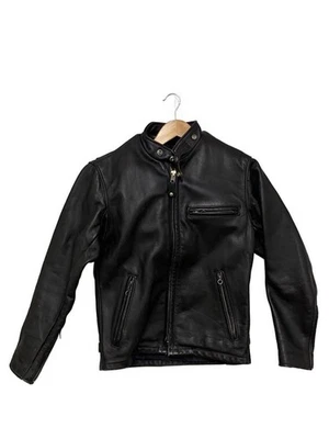 Schott PERFECT USA Double Riders Chaqueta 34 Cuero Negro - Imagen 1 de 4