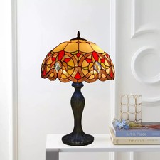Handcrafted Tiffany Style 16"  Table Lamp   Stained Glass – Bedside Art Lamp