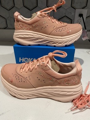NEW Womens Hoka Vibrant Bloom Bondi L BP Running Shoes, size 8.5 (also mens 7.5)