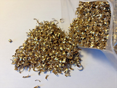 Copper Brass Shavings Curly Chips 1.5 Lb Science Orgone Art  FREE SHIPPING !