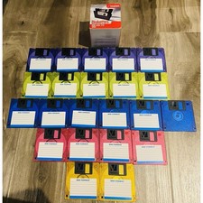 Lot Of 22 Imation Rainbow Diskettes Floppy Disks IBM PC Formatted 2HD 1.44 MB
