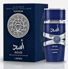Asad Zanzibar by Lattafa ~AUTHENTIC~ Eau de Parfum Spray 3.4 oz~FREE SHIP