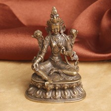 Kleine Buddha-Statue, Buddhismus-Skulptur, Kunsthandwerk f&uuml;r Kabinett, B&uuml;ro,
