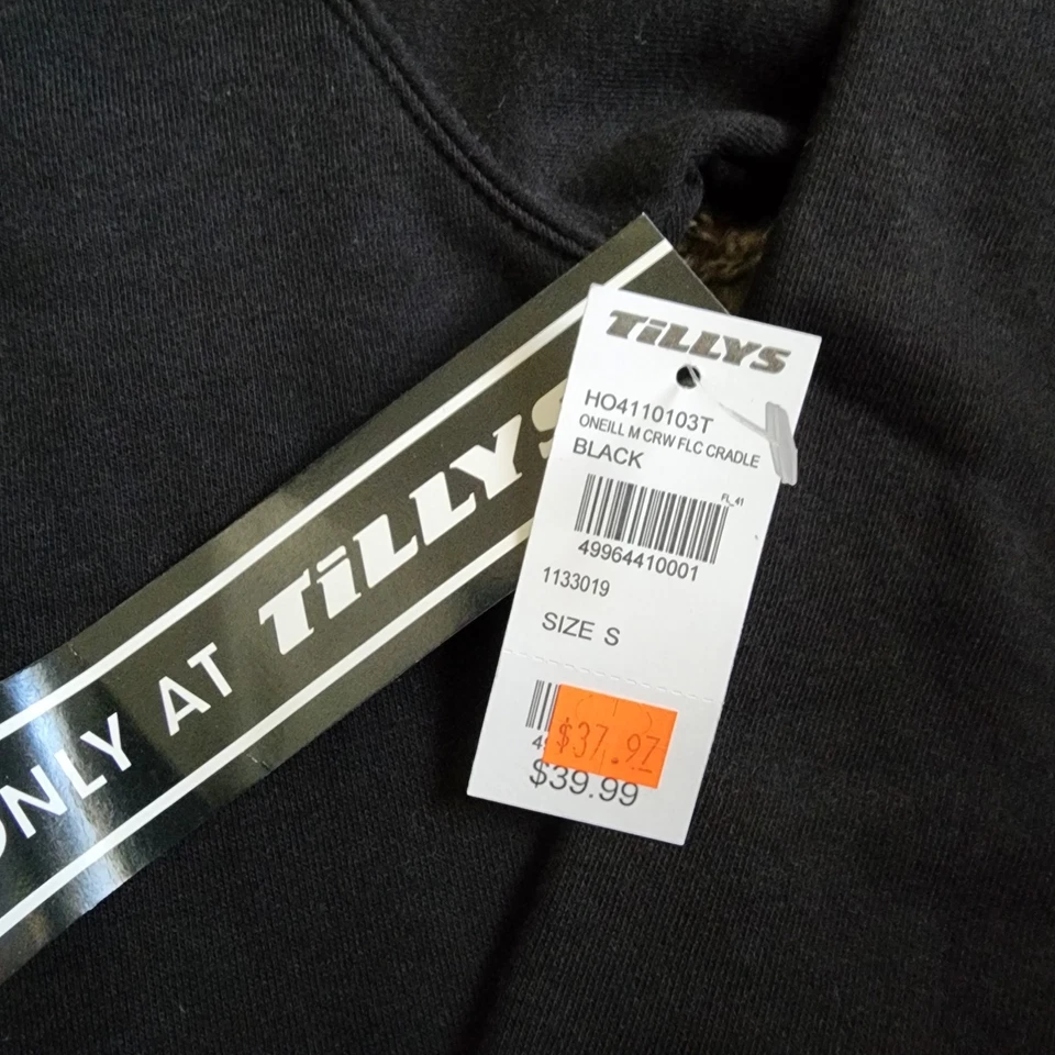 Nuevo con etiquetas Suéter O'Neill Surf Co. Negro Algodón Gráfico Cuello Redondo Para Hombre S Foto 3 de 4