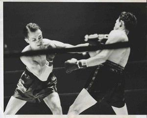Fritzie Zivic-Lew Jenkins Draw 1940 Vintage original Boxing photo with tag