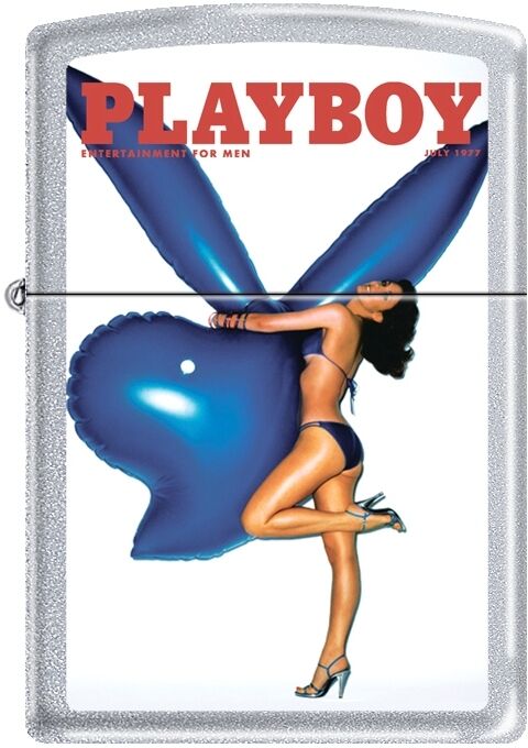 Zippo Playboy July 77 Cover Satin Chrome Windproof Lighter NEW RARE. Available Now for 20.13