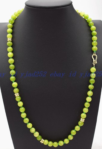 Natural 6mm Green Peridot Round Gemstone Beads Handmade Necklace 16-36" - Picture 10 of 12