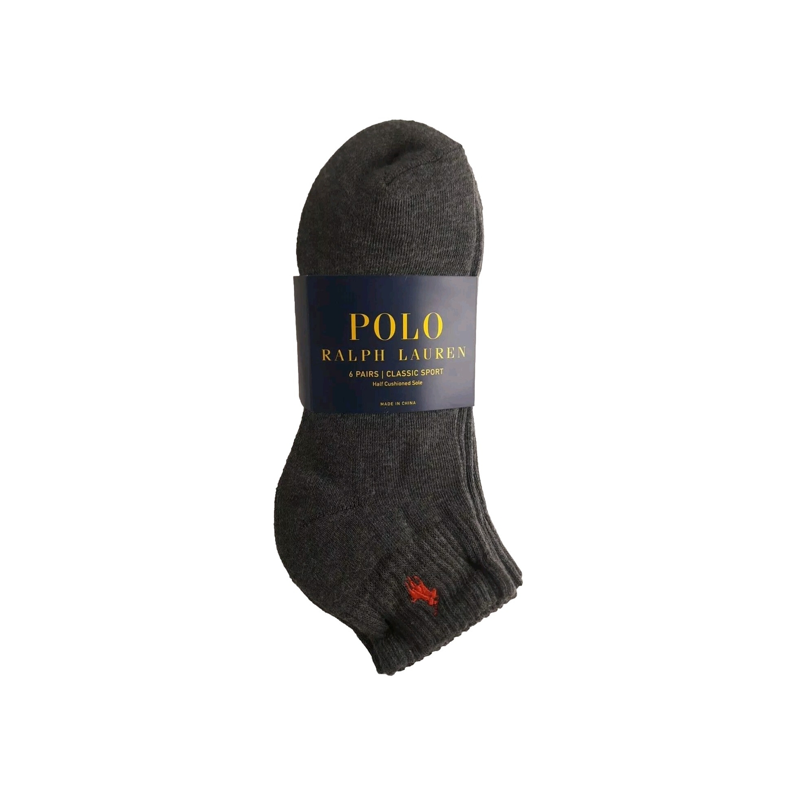 SAOLA Polo Ralph Lauren Confezione 6 Paia Calze Classiche Sportive Suola Imbottita Quarto Crew